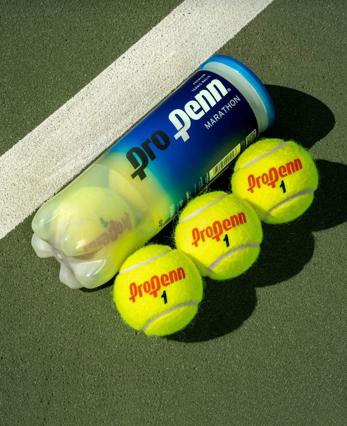 tennis balls - pro Penn marathon extra duty - Box of 24 Cans sporting goods East Coast Padel product photo