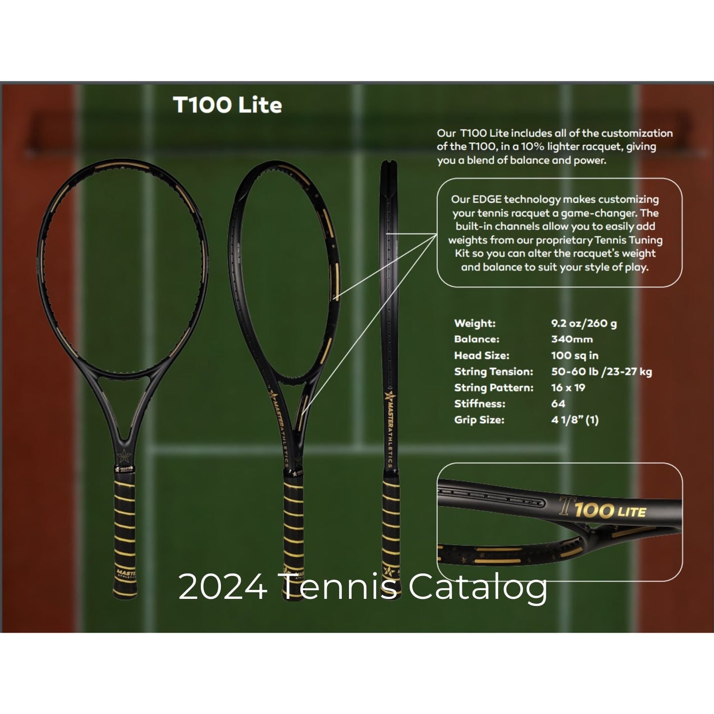 Master Athletics T100 Lite Tennis Racquet (Unstrung)