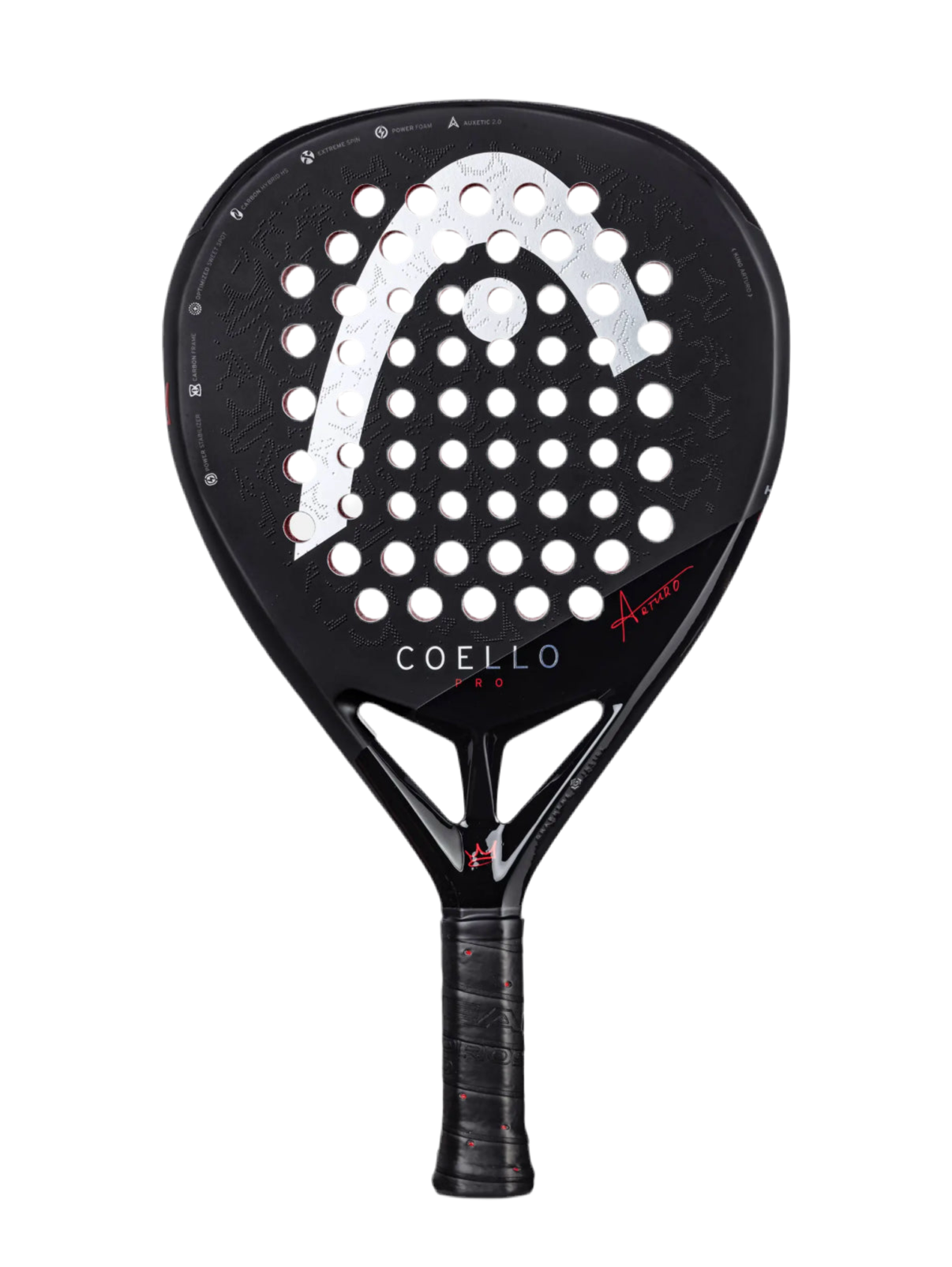 HEAD Coello Pro padel racquet - diamond - head heavy - East Coast Padel Shop product photo front
