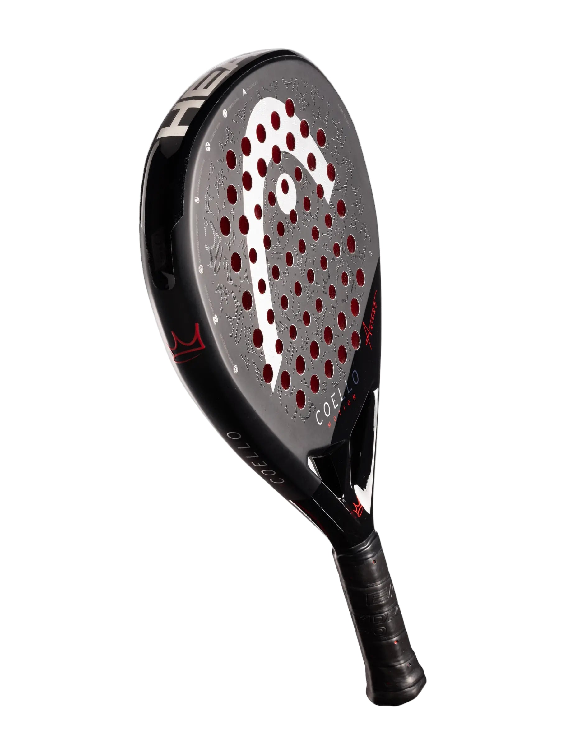 HEAD Coello motion padel racquet - diamond - head heavy - East Coast Padel Shop product photo - angle