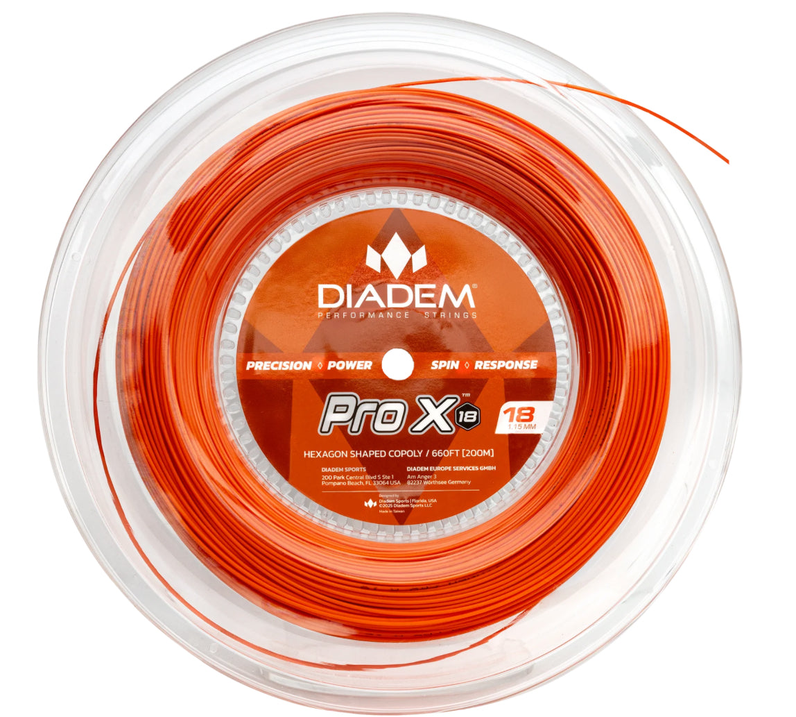 tennis strings diadem pro x orange - sporting goods - east coast padel shop