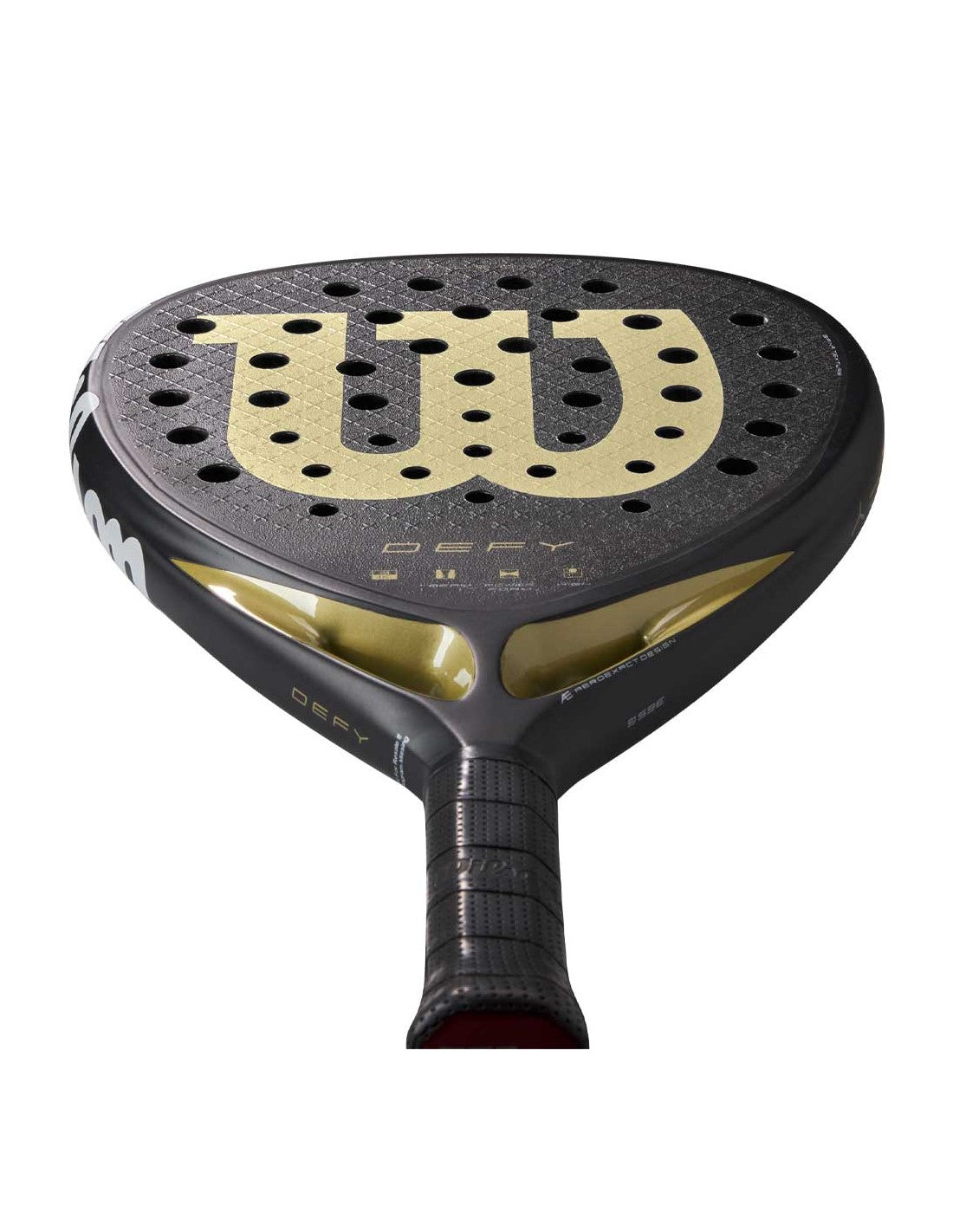 Wilson Defy V1 padel racquet product photo angle - East Coast Padel 